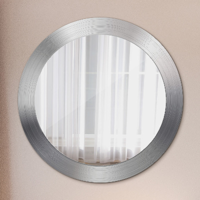 Round mirror decor Shining steel