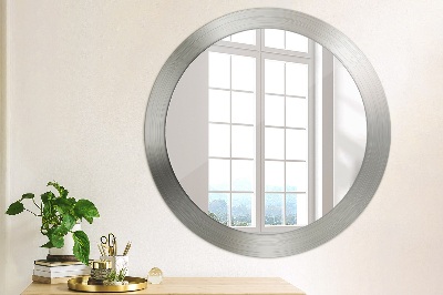 Round mirror decor Shining steel