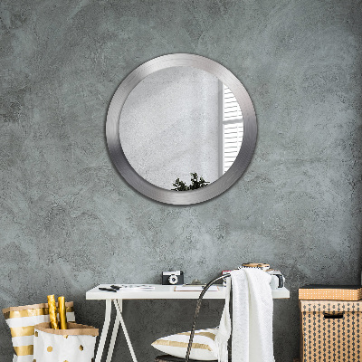 Round mirror decor Shining steel