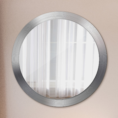 Round mirror decor Shining steel