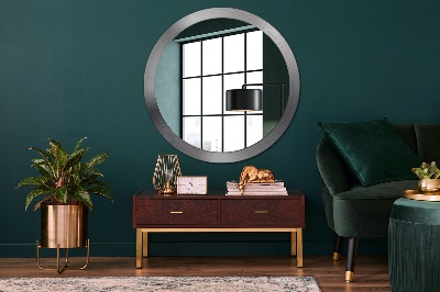 Round mirror decor Shining steel