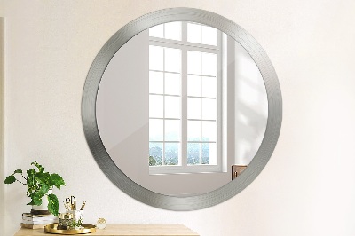 Round mirror decor Shining steel