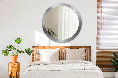 Round mirror decor Shining steel