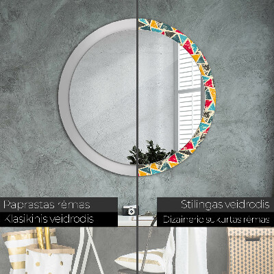 Round mirror decor Retro composition