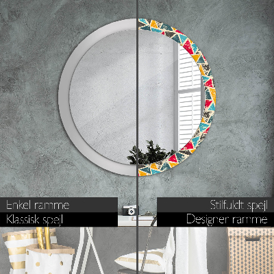 Round mirror decor Retro composition