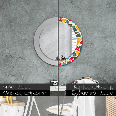 Round mirror decor Retro composition