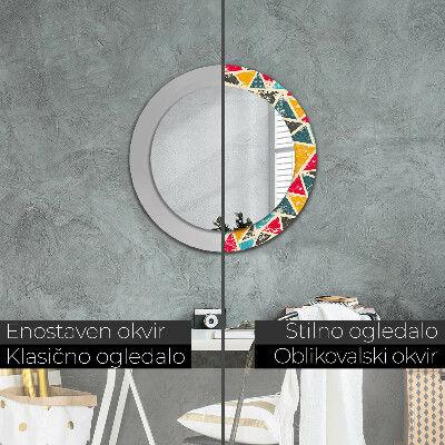 Round mirror decor Retro composition