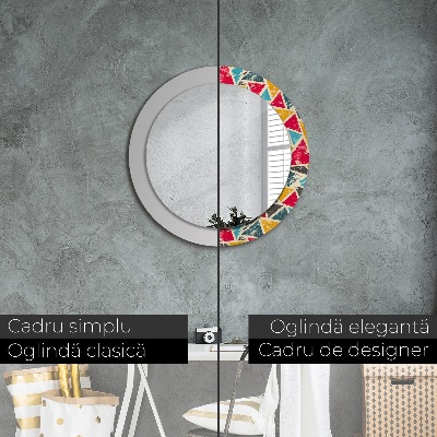 Round mirror decor Retro composition