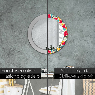 Round mirror decor Retro composition