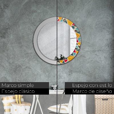 Round mirror decor Retro composition