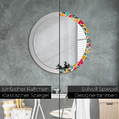 Round mirror decor Retro composition