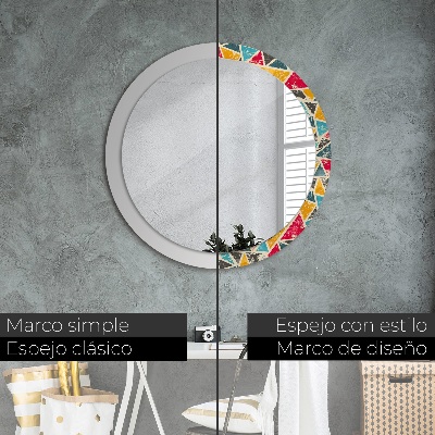 Round mirror decor Retro composition