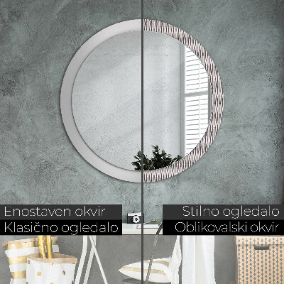 Round mirror decor Geometric dots pattern