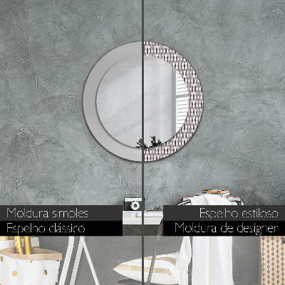 Round mirror decor Geometric dots pattern