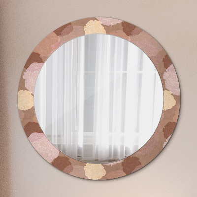 Round decorative wall mirror Roses composition