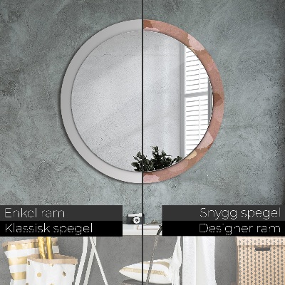 Round decorative wall mirror Roses composition