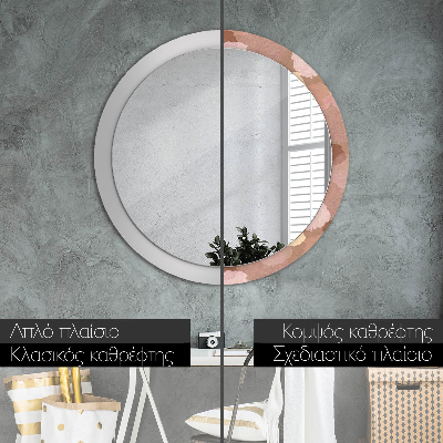 Round decorative wall mirror Roses composition