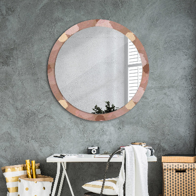 Round decorative wall mirror Roses composition