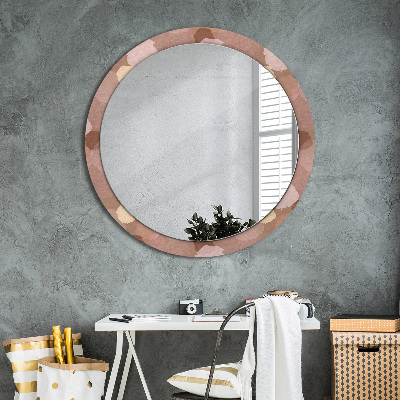 Round decorative wall mirror Roses composition