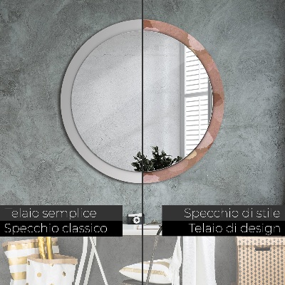 Round decorative wall mirror Roses composition