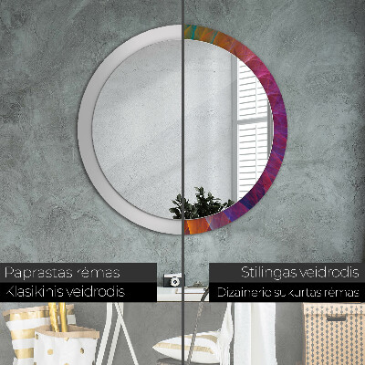 Round decorative wall mirror Hypnotic spiral