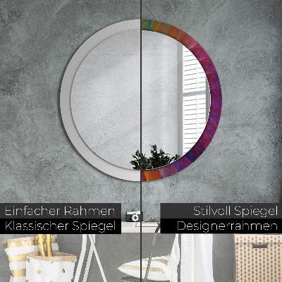 Round decorative wall mirror Hypnotic spiral