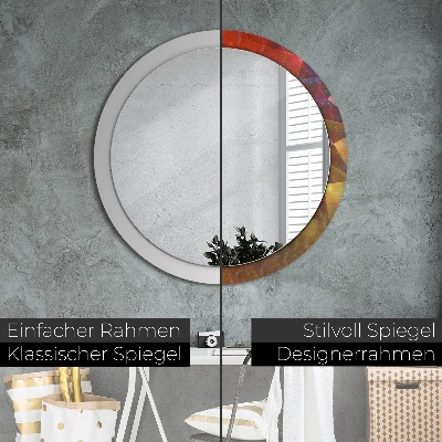 Round decorative wall mirror Spiral abstract