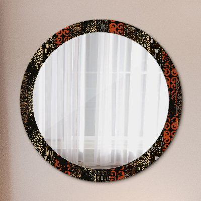 Round decorative wall mirror Grunge abstract pattern