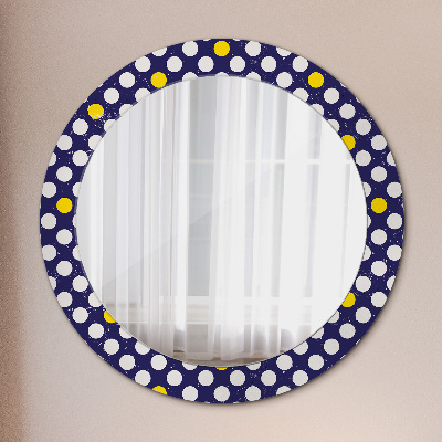 Round decorative wall mirror Retro dots