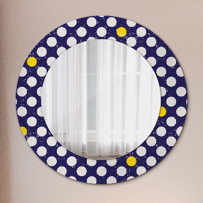 Round decorative wall mirror Retro dots