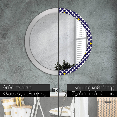 Round decorative wall mirror Retro dots