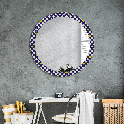 Round decorative wall mirror Retro dots