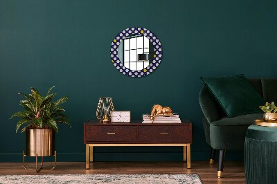 Round decorative wall mirror Retro dots