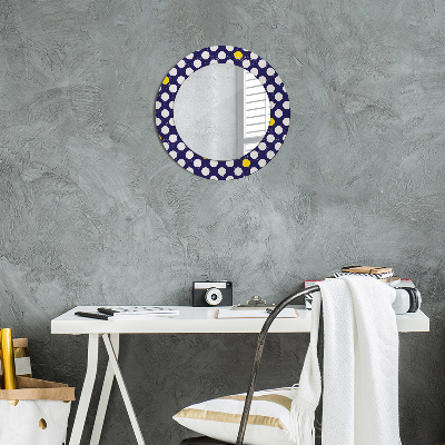 Round decorative wall mirror Retro dots