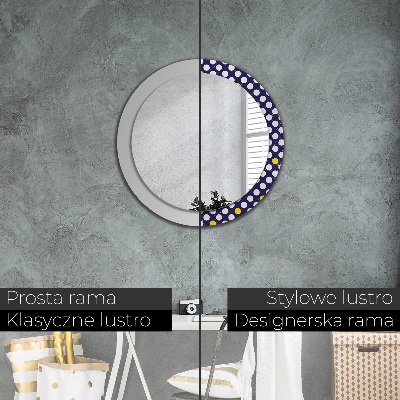 Round decorative wall mirror Retro dots