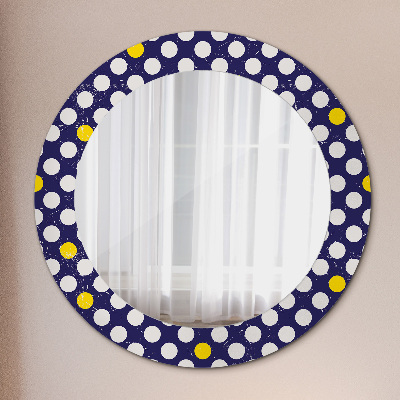 Round decorative wall mirror Retro dots