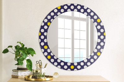 Round decorative wall mirror Retro dots