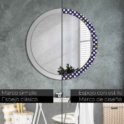 Round decorative wall mirror Retro dots