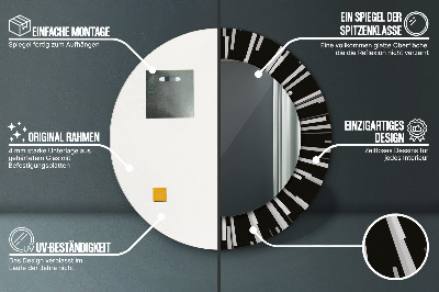 Round mirror decor Radial composition