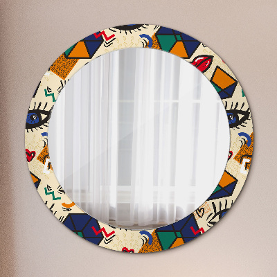 Round mirror decor Pop art style