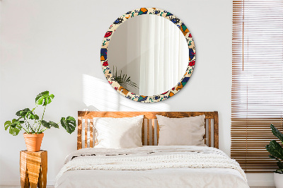 Round mirror decor Pop art style