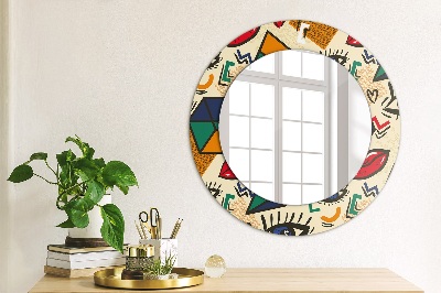 Round mirror decor Pop art style