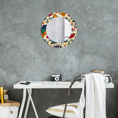 Round mirror decor Pop art style