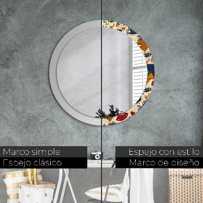 Round mirror decor Pop art style