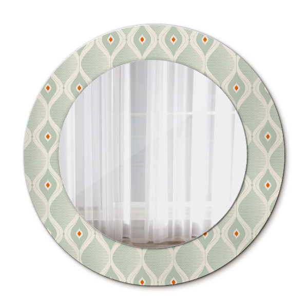 Round decorative wall mirror Light vintage pattern