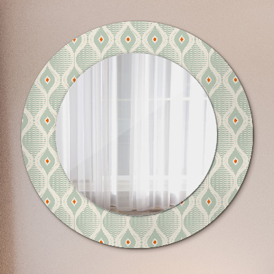 Round decorative wall mirror Light vintage pattern