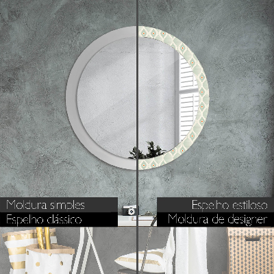 Round decorative wall mirror Light vintage pattern