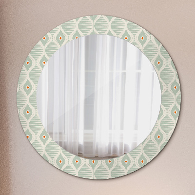 Round decorative wall mirror Light vintage pattern