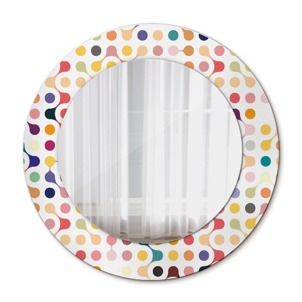 Round decorative wall mirror Multicolor seamless