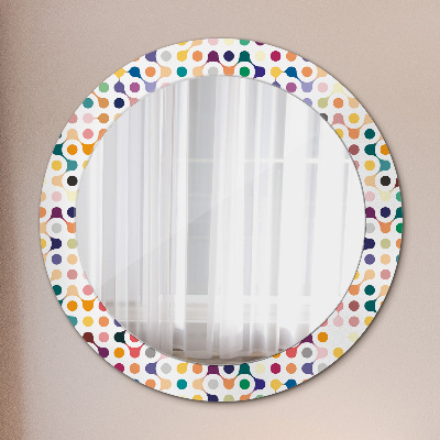 Round decorative wall mirror Multicolor seamless